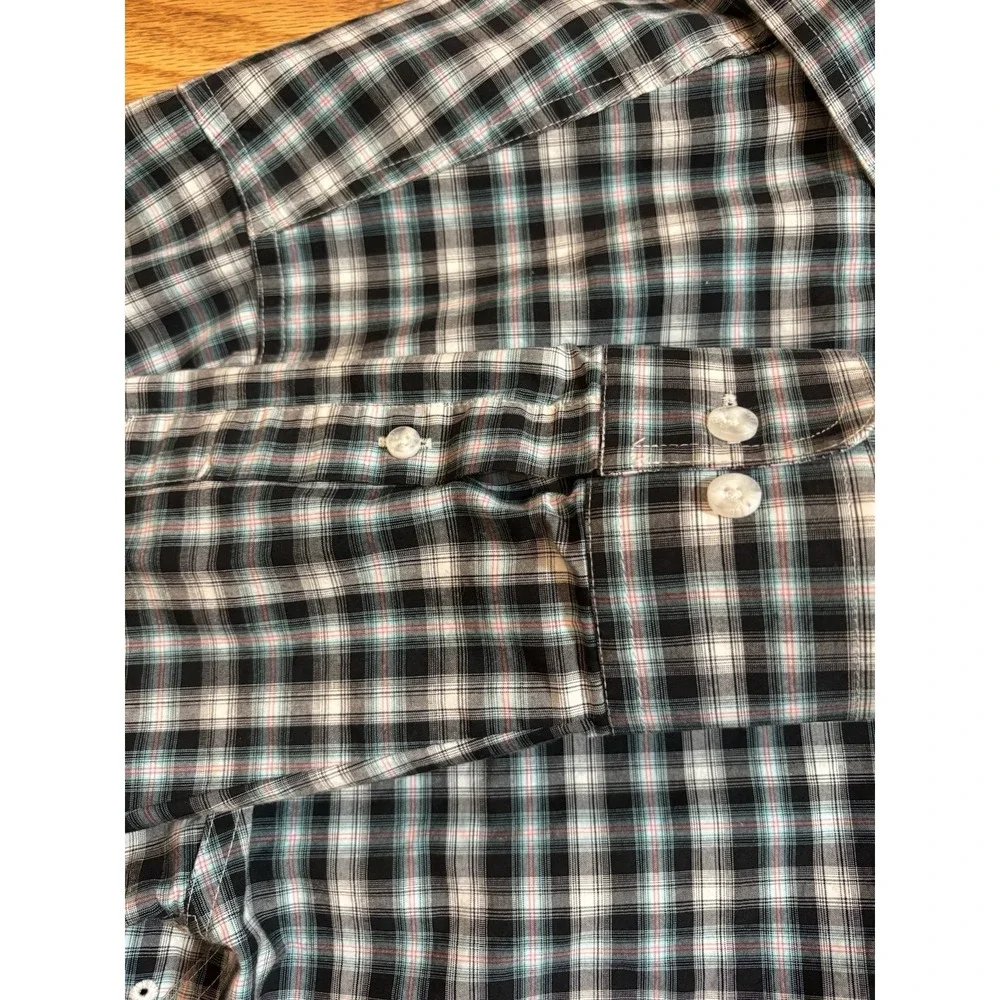 Ariat Pro Series Button Down Shirt Long Sleeve Plaid Cowboy Western Wear Mens M - Picture 4 of 11